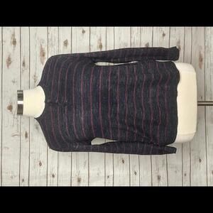 Vince wool-linen blend striped knit henley